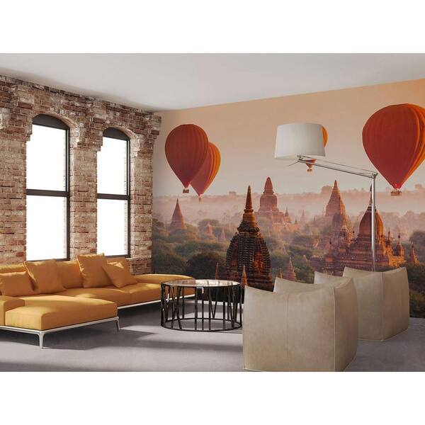 Ideal Decor 144 in. W x 100 in. H Balloons Over Bagan Wall Mural