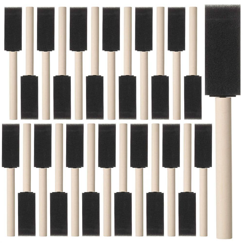 300 Count 1 Inch Sponge Brushes for Painting Wood Handle Foam Brushes Small  Lightweight Paint Sponges for DIY Crafts Acrylics Stains Varnishes