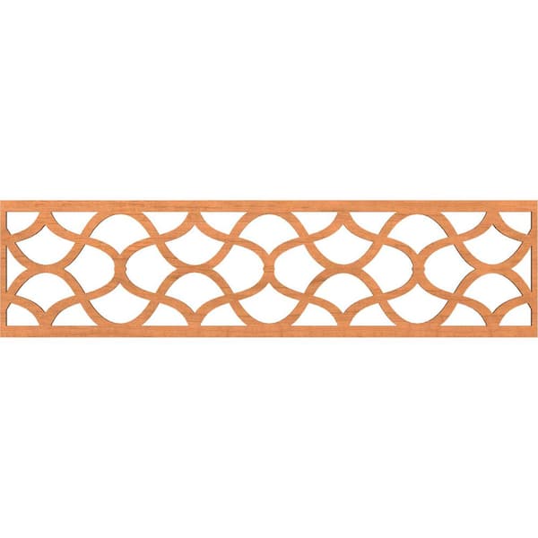 Ekena Millwork Resort Fretwork 0.375 in. D x 47 in. W x 12 in. L Cherry Wood Panel Moulding