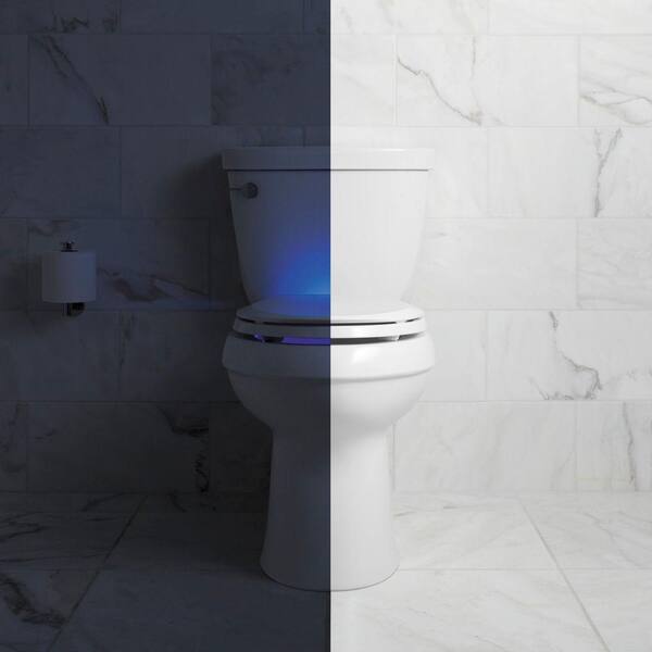 Kohler Cachet Led Nightlight Elongated Quiet Closed Front Toilet Seat In White K 75796 0 The Home Depot - Kohler Nightlight Toilet Seat Instructions Kohler Cachet Led Nightlight Elongated Quiet Closed Front Toilet Seat In White K 75796 0 The Home Depot - Kohler Nightlight Toilet Seat Instructions