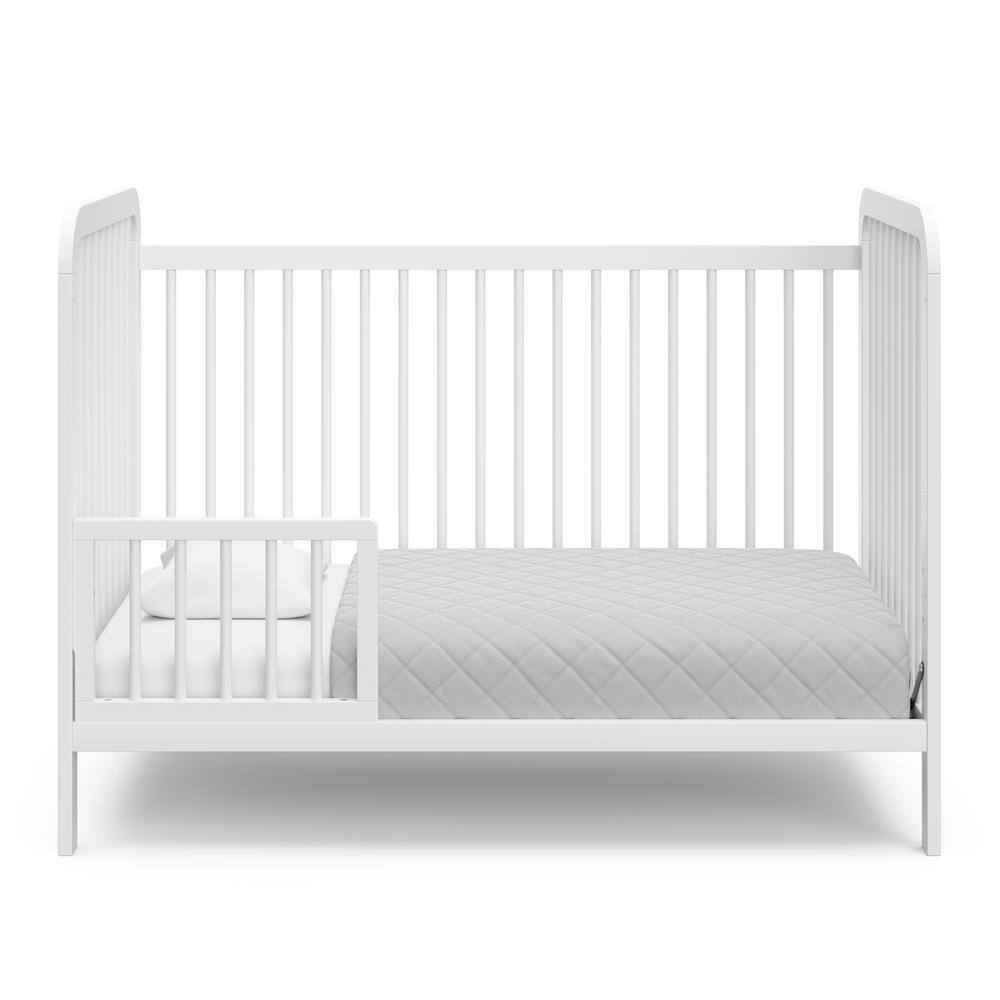 White Pine Wood 3-in-1 Convertible Crib with Adjustable Height
