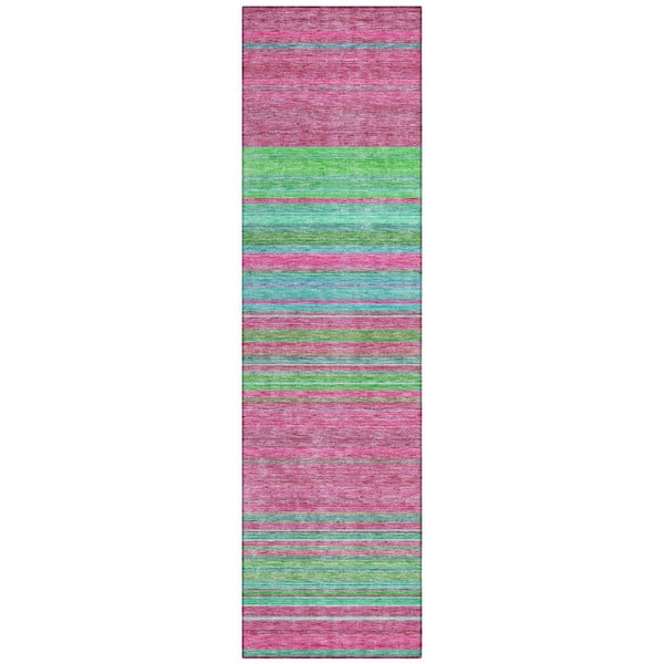 Addison Rugs Chantille Machine Washable Indoor/Outdoor Abstract ACN979 Blush 2 ft. 3 in. x 7 ft. 6 in. Area Rug