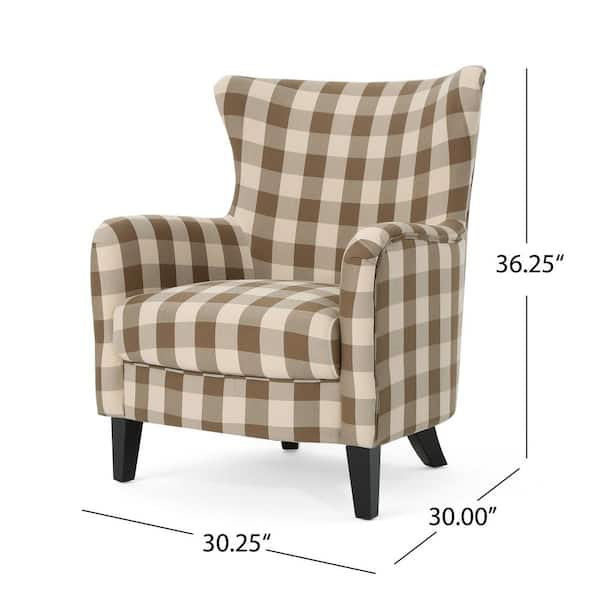 gingham lounge chair