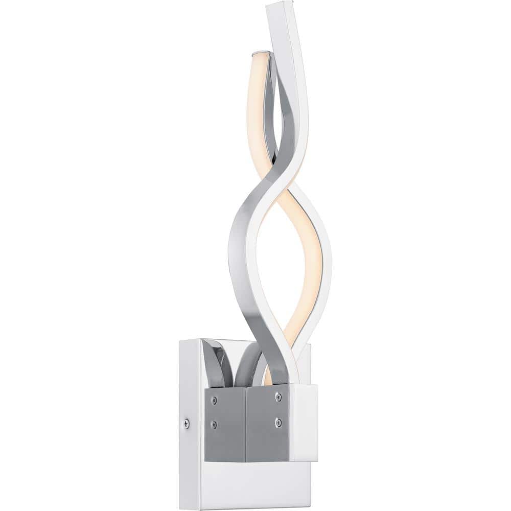 Isadora 1 Light Polished Chrome Integrated LED Wall Sconce price history on PriceWatchPro
