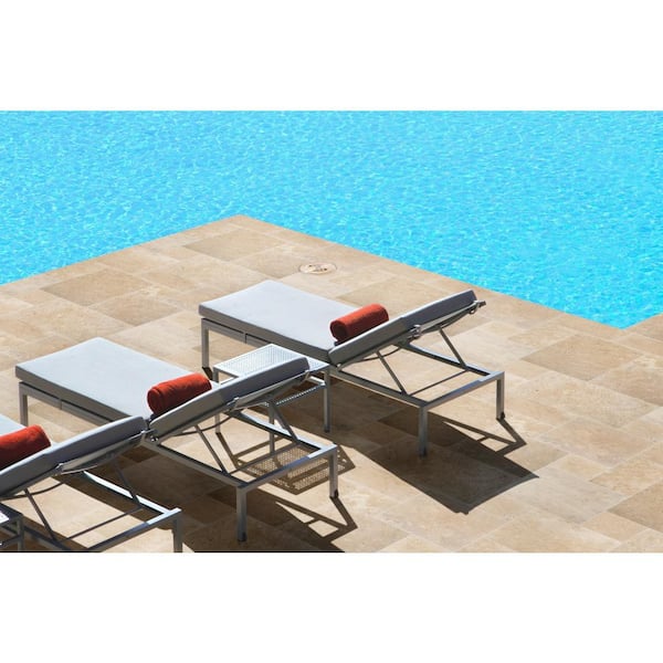 Take Home Tile Sample Tuscany Beige Pattern Tumbled Travertine Paver Tile (0.25 sq. ft.)