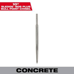 10 in. SDS-PLUS SLEDGE Steel Demo Bull Point Chisel