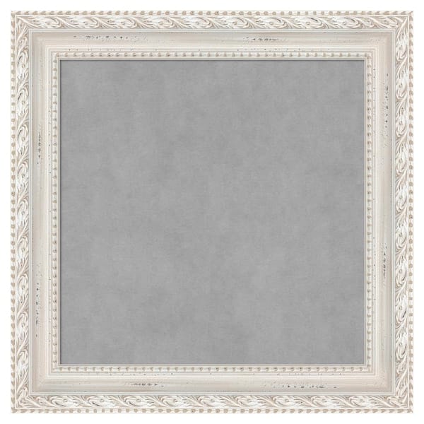 Amanti Art Opera Off White 26 in. x 26 in Framed Magnetic Board