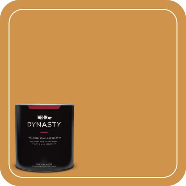 BEHR DYNASTY 1 qt. #M260-6 Sweet Mustard Matte Interior Stain-Blocking Paint and Primer