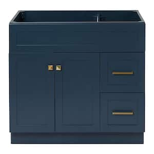 Hamlet 36 in. W x 21.5 in. D x 34.5 in. H . Bath Vanity Cabinet without Top in Midnight Blue