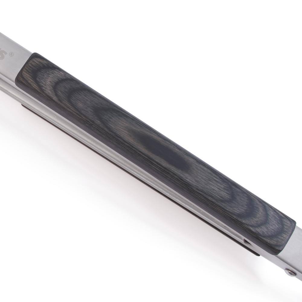 Stainless Steel Locking Tongs with Pakkawood Handle