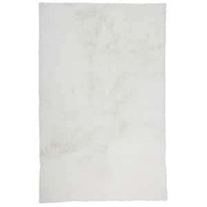 3 X 5 White Solid Color Area Rug