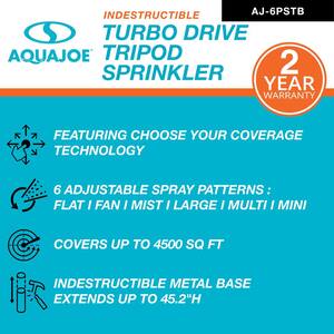 Indestructible Turbo Drive 360-Degree Telescoping Tripod Sprinkler