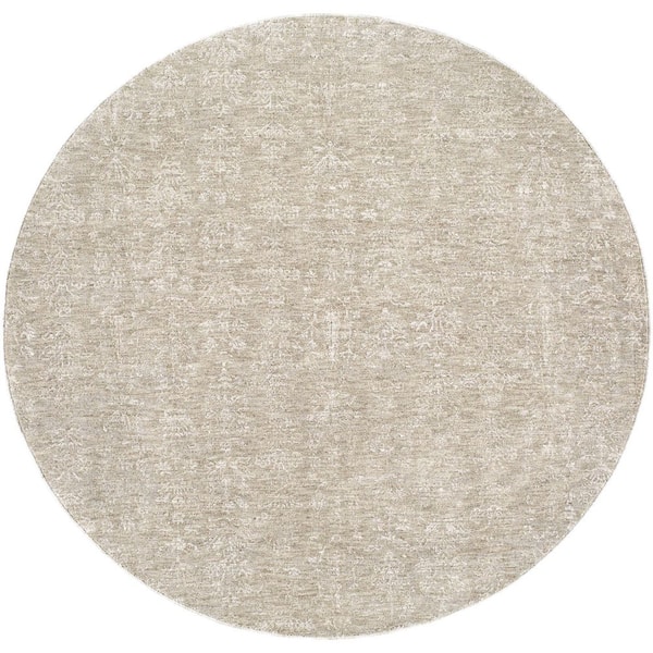Poet Slate Traditional Solid Color 6 ft. 7 in. x 6 ft. 7 in. Area Rug
