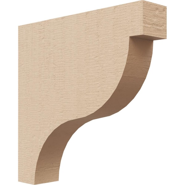 Ekena Millwork 2 in. x 10 in. x 10 in. Series 1 Thin Garner Rough Cedar Woodgrain Timberthane Polyurethane Corbel, Primed Tan