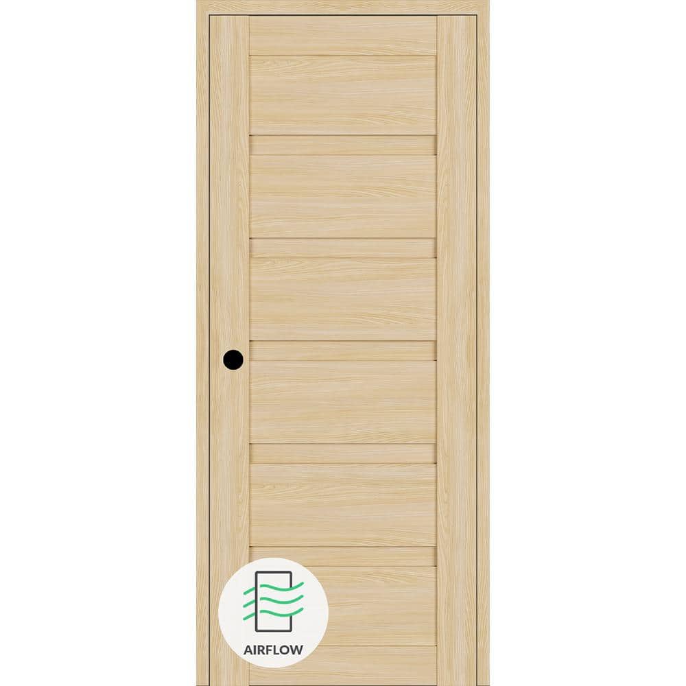 Louver DIY-Friendly 32 in. x 84 in. Right-Hand Loire Ash Wood Composite Single Swing Interior Door price history on PriceWatchPro