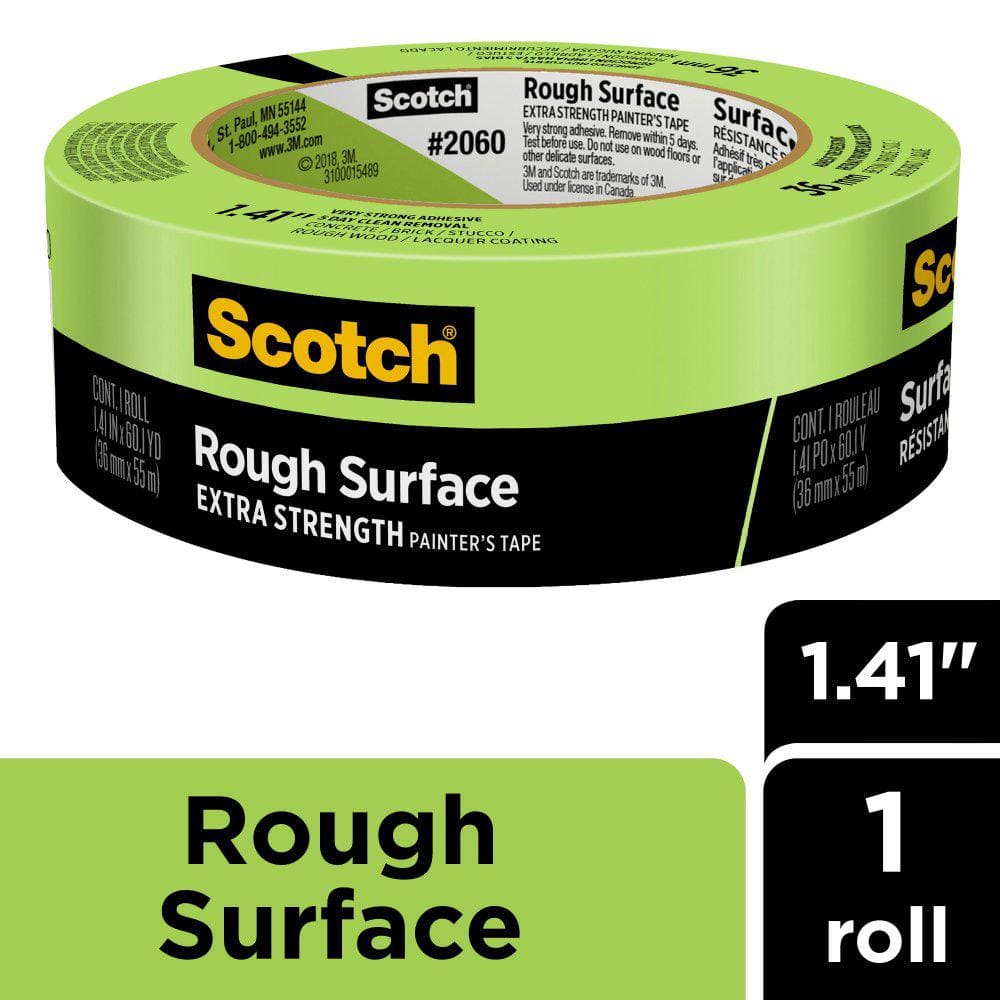 Scotch 1.41 in. x 60.1 yds. Masking Tape for Hard-to-Stick Surfaces (Case o