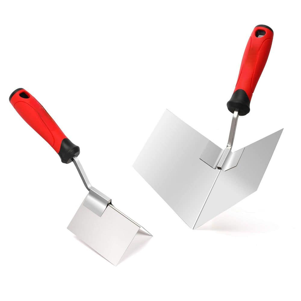 2-Pack 5 in. and 3-1/2 in. Stainless Steel Corner Trowel Set with Soft Grip Handle and Professional Angle Design price history on PriceWatchPro