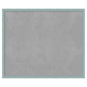 Sky Blue Rustic 50 in. x 42 in. Framed Magnetic Board