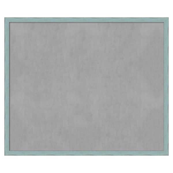 Amanti Art Sky Blue Rustic 50 in. x 42 in. Framed Magnetic Board