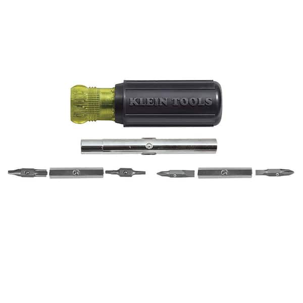 Klein Tools 11 in. 1 Screwdriver with Combo Tips- Cushion Grip Handle
