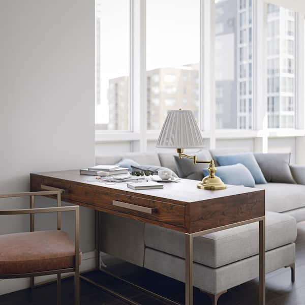 Kenroy Home Classic 16.25 in. Polished Brass Task & Reading Desk Lamp ...