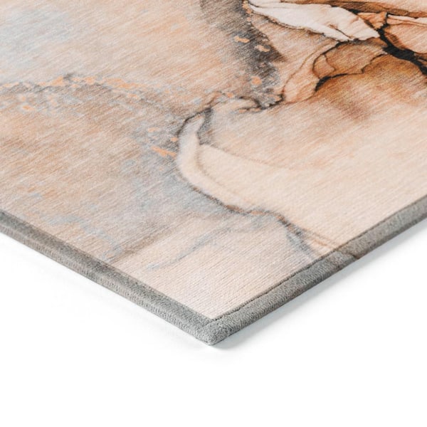 Chantille ACN506 Orange 1 ft. 8 in. x 2 ft. 6 in. Machine Washable Indoor/Outdoor Geometric Area Rug