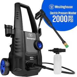 2000 Max PSI 1.76 Max GPM Cold Water Electric Powered Pressure Washer With 2-Quick Connect Tips, Foam Cannon