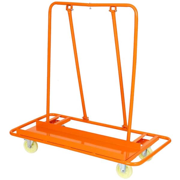 WRIGHTMASTER Heavy Duty Drywall Cart with 1600 lb. Load Capacity, Casters with Brake