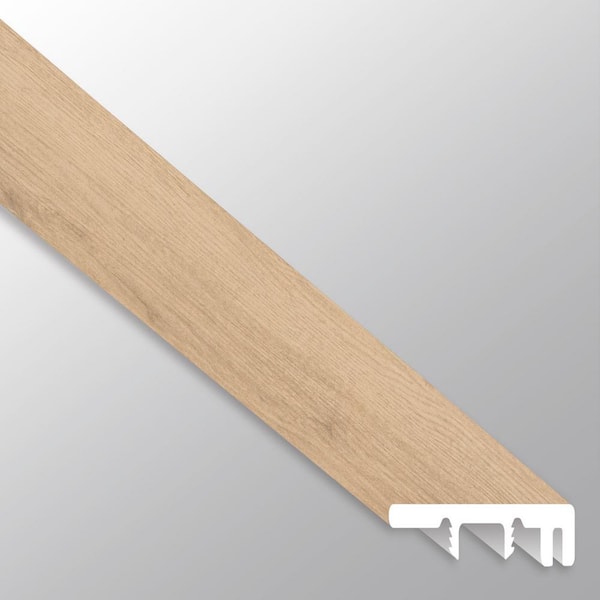 A&A Surfaces Bisque Pointe 1/4 in. T x 1.5 in. W x 94 in. L Luxury Vinyl End Cap Molding