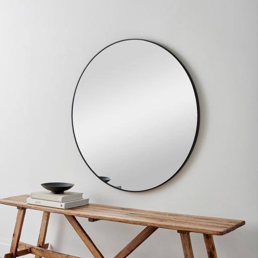 Rectangular Silver and Gold Aluminum Wall Mirror