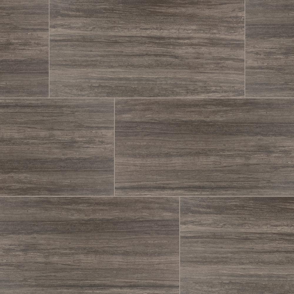 Daltile Articulo Story Brown 18 in. x 36 in. Glazed Porcelain Floor ...