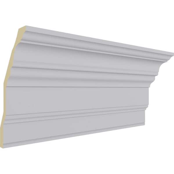 Ekena Millwork 6-7/8 in. x 13 in. x 94-1/2 in. Polyurethane Eris Smooth Crown Moulding