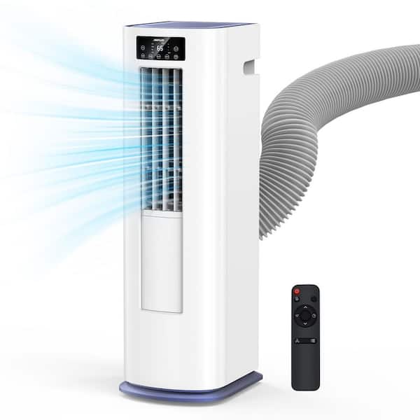7500 BTU Portable Air Conditioner Cools 500 Sq. Ft. with Dehumidifier, Remote, with Large Air Outlet, Quiet for Bedroom