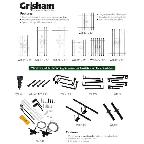 3 in. One-Way Screws for Window Bar (4-Pack)