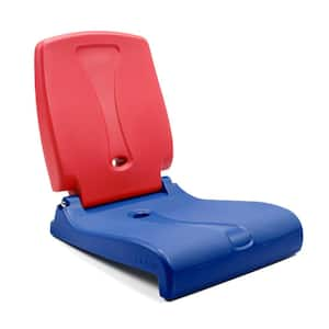 Flip Seat Red and Blue Plastic Folding Beach Chair