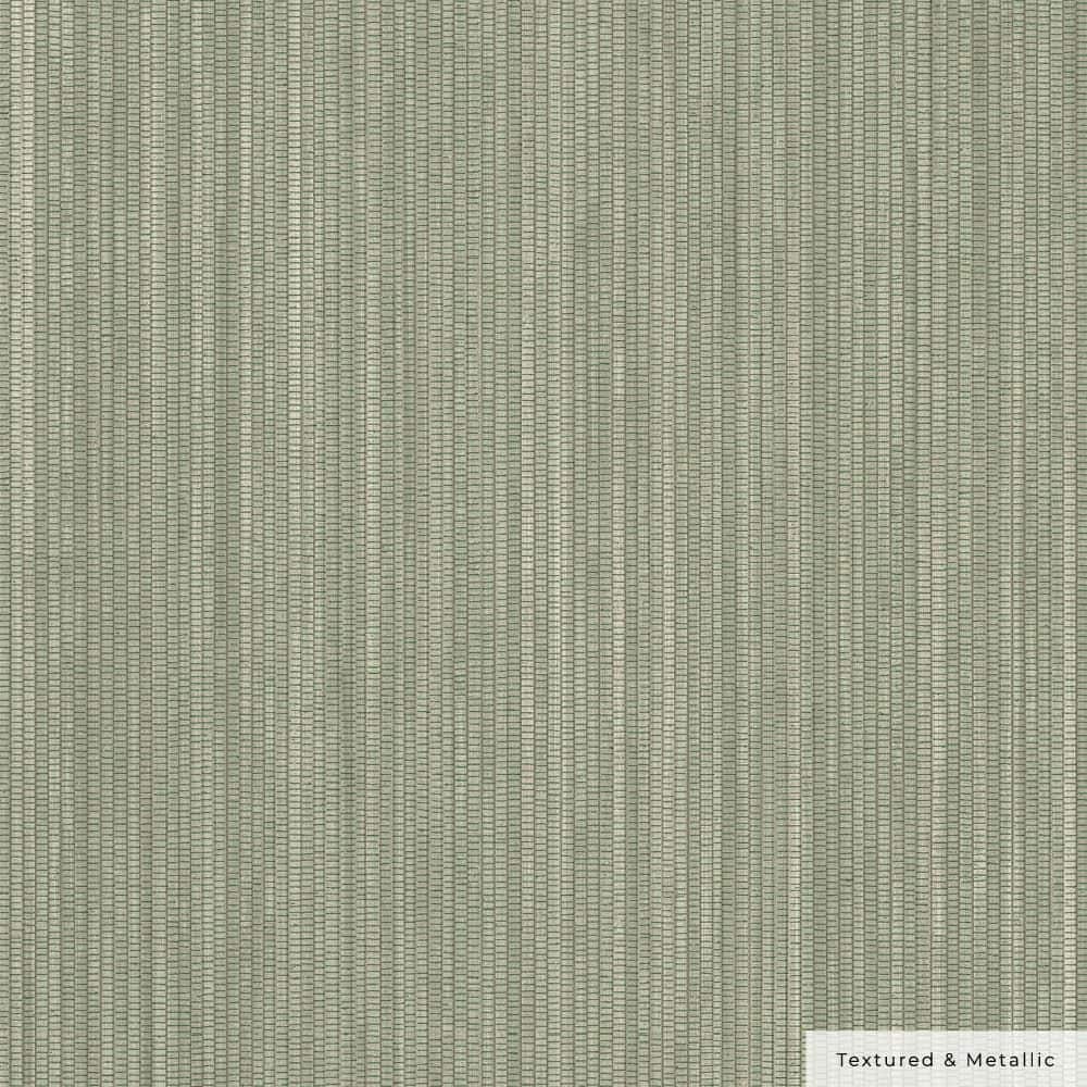 Green Textured Grasscloth Peel and Stick Wallpaper Roll