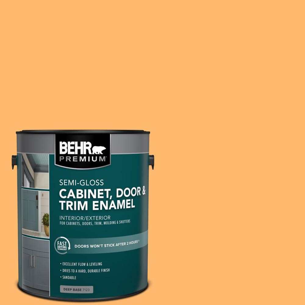 1 gal. #P240-5 Cheese Puff Semi-Gloss Enamel Interior/Exterior Cabinet, Door & Trim Paint price history on PriceWatchPro