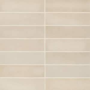 Makoto Rectangle 2 in. x 10 in. Matte Tatami Beige Ceramic Wall Tile (5.38 sq. ft./Case)