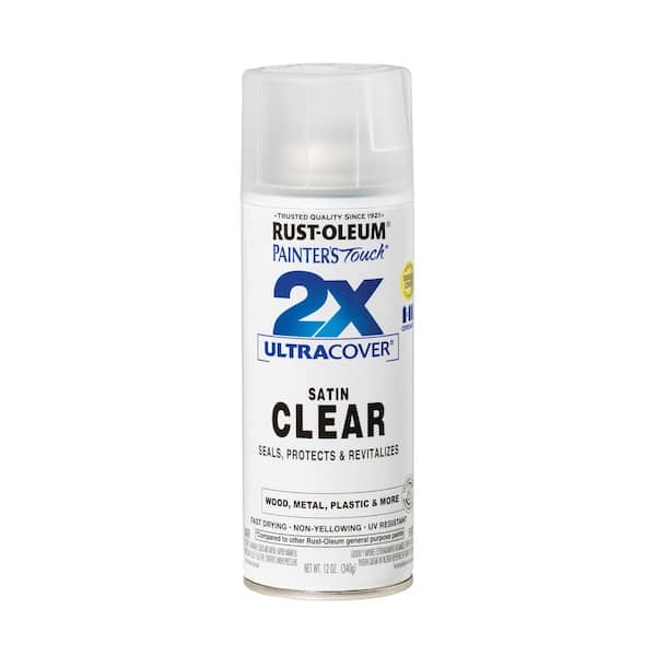 Clear, Rust-Oleum American Accents 2x Ultra Cover Semi-Gloss Spray Paint -327865, 12 oz, Size: 12 oz Spray