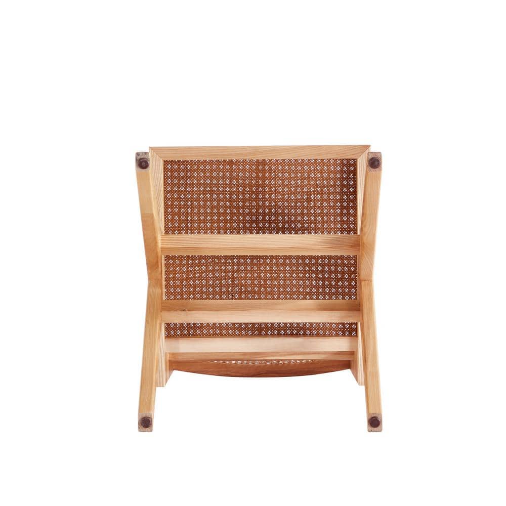Elevated Nature Cane High-Back Side Chair in Natural Beige