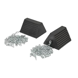 2 Wheel Chocks with (2) 15 ft. Heavy Duty Chains