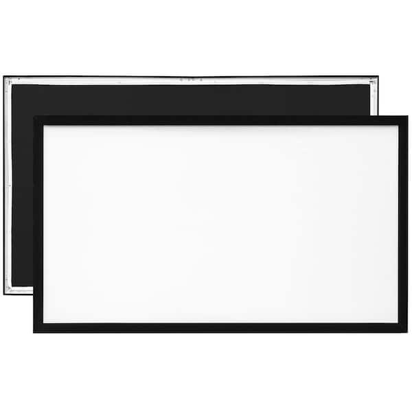 VEVOR Projector Screen Fixed Frame 110 in. 16:9 4K HD Movie Projection Screen with Aluminum Frame Movie Screen Wall Mounted