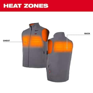 Men's 2X-Large M12 12V Lithium-Ion Cordless TOUGHSHELL Gray Heated Vest (Vest Only)