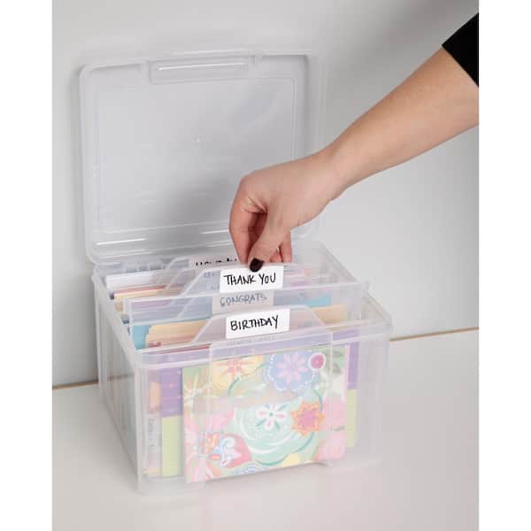 Greeting Card & Craft Keeper by Simply Tidy - Acid Free Storage Organizer  Include Six Dividers - 1 Pack