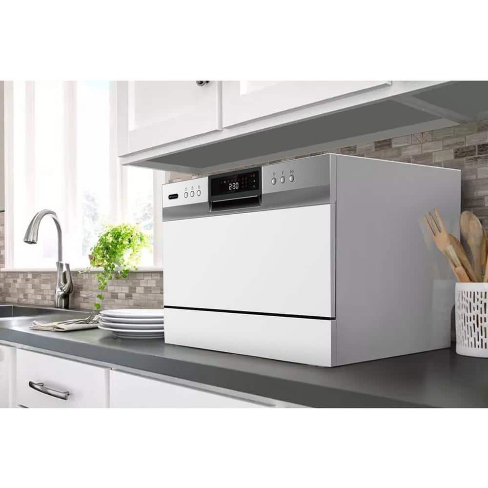 Whynter White Stainless Steel Countertop Portable Dishwasher for RV