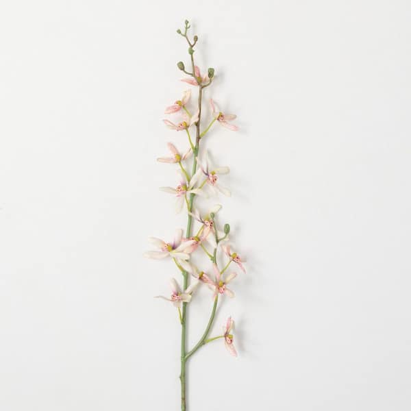 SULLIVANS 32 in. Light Pink Artificial Spider Orchid Stem