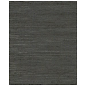 Plain Grass Gray And Black Paper Non-Pasted Strippable Wallpaper Roll (Covers 72 Sq. Ft.)