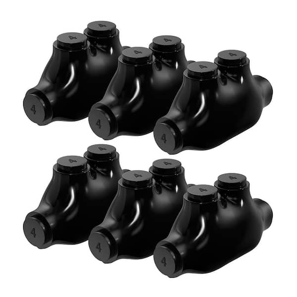 6-Pack Insulated Inline Splice Connectors for 4-14 AWG Aluminum and Copper Wires