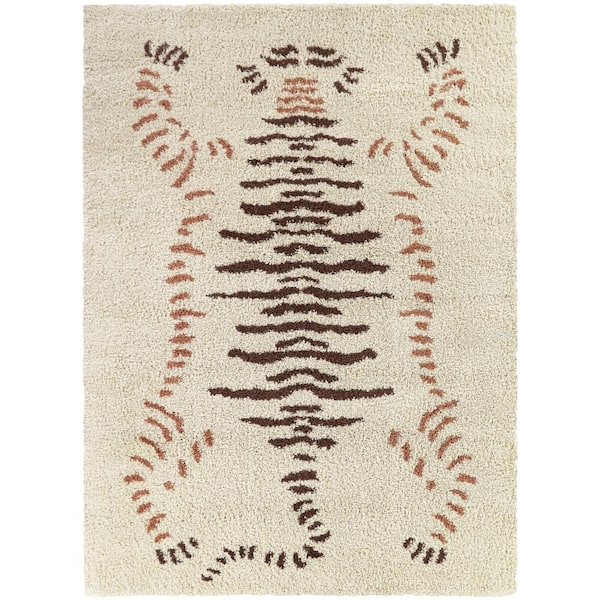 Maja Cream 8 ft. x 10 ft. Tiger Area Rug