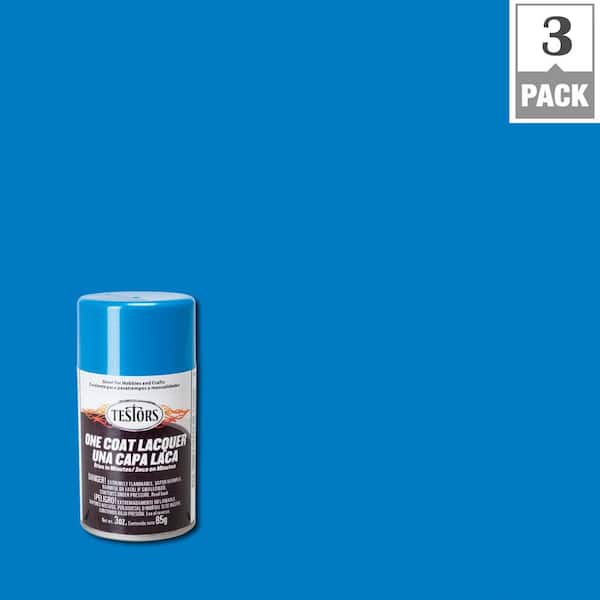 Testors 3 oz. Deja Blue Lacquer Spray Paint (3-Pack) 1836MT - The Home Depot
